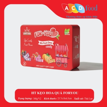 HỘP THIẾC KẸO HOA QUẢ FOR YOU